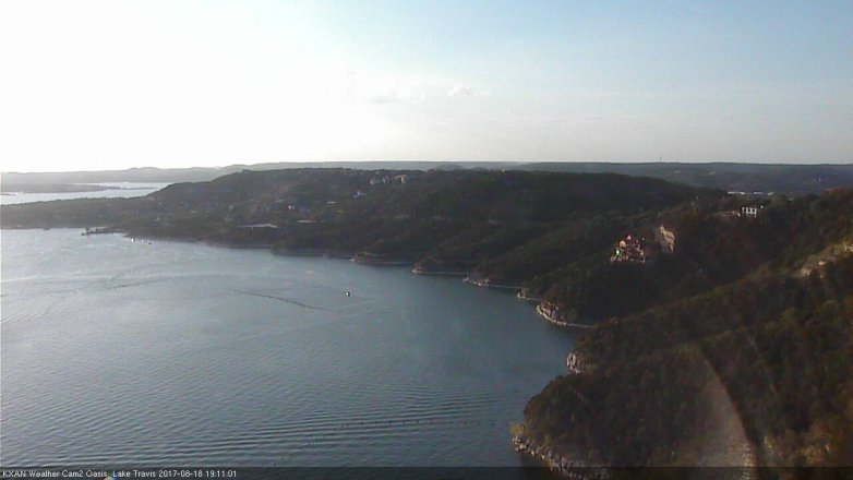 Lake Travis webcam, August 18, 2017 6:35 PM CT