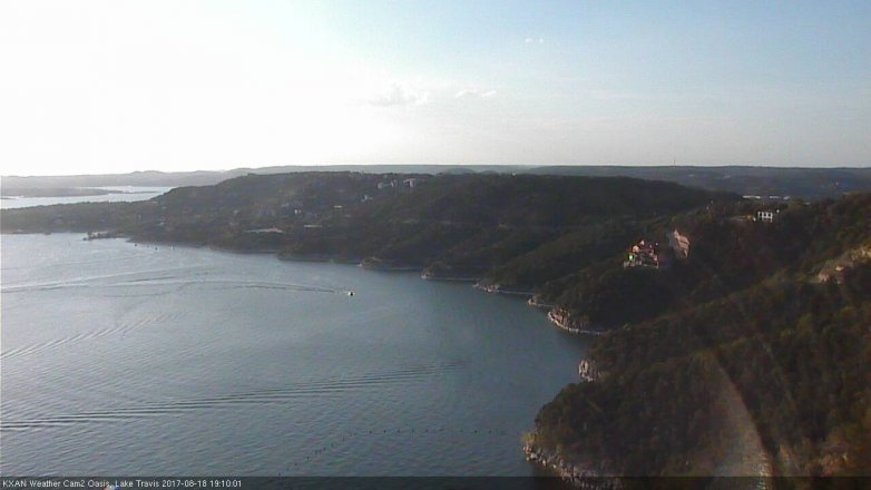 Lake Travis webcam, August 18, 2017 6:40 PM CT