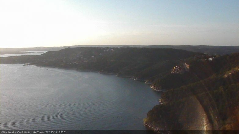 Lake Travis webcam, August 18, 2017 7:00 PM CT