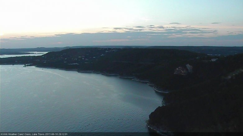 Lake Travis webcam, August 18, 2017 7:15 PM CT