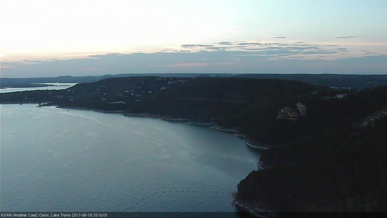 Lake Travis webcam, August 18, 2017 7:40 PM CT