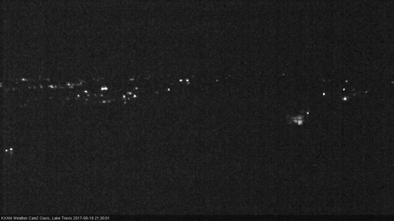 Lake Travis webcam, August 18, 2017 9:00 PM CT