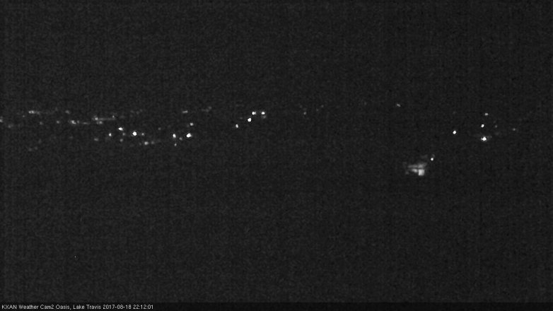 Lake Travis webcam, August 18, 2017 9:25 PM CT