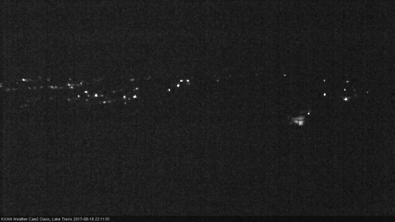 Lake Travis webcam, August 18, 2017 9:30 PM CT