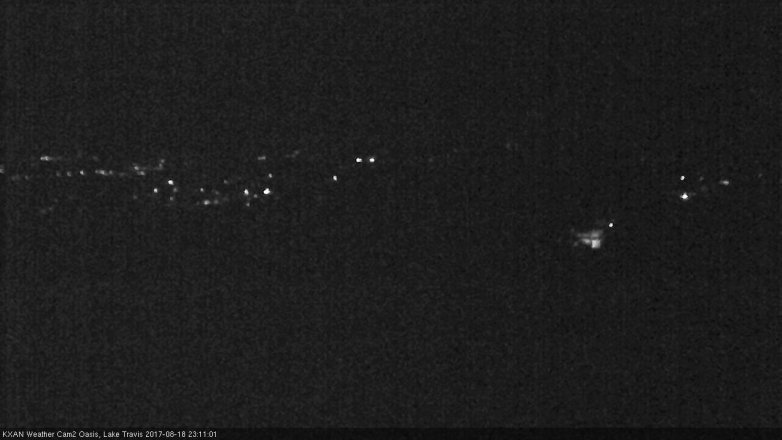 Lake Travis webcam, August 18, 2017 10:15 PM CT