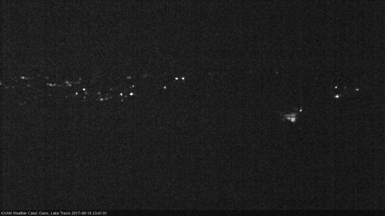Lake Travis webcam, August 18, 2017 11:10 PM CT