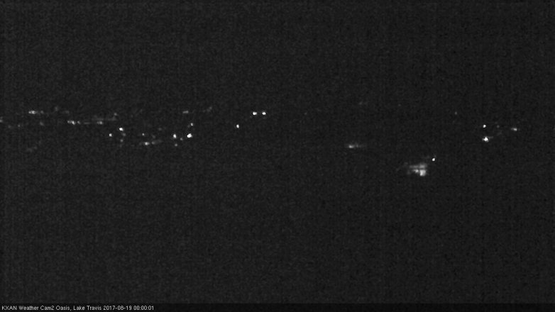 Lake Travis webcam, August 18, 2017 11:15 PM CT