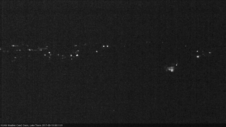 Lake Travis webcam, August 18, 2017 11:30 PM CT