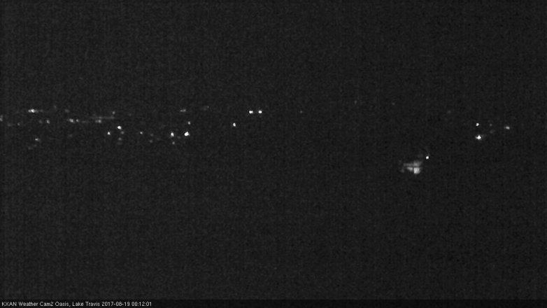 Lake Travis webcam, August 18, 2017 11:35 PM CT