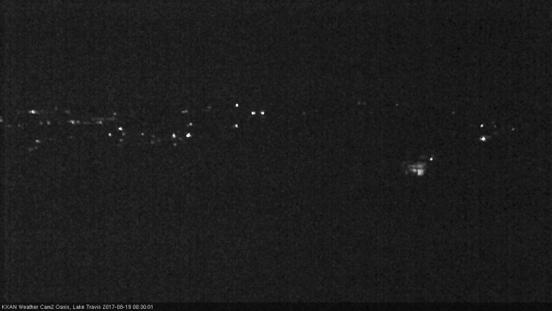 Lake Travis webcam, August 18, 2017 11:50 PM CT