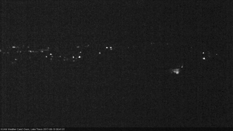 Lake Travis webcam, August 18, 2017 11:55 PM CT