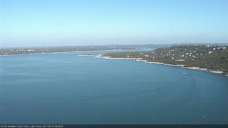 Lake Travis webcam, August 19, 2017 9:00 AM CT