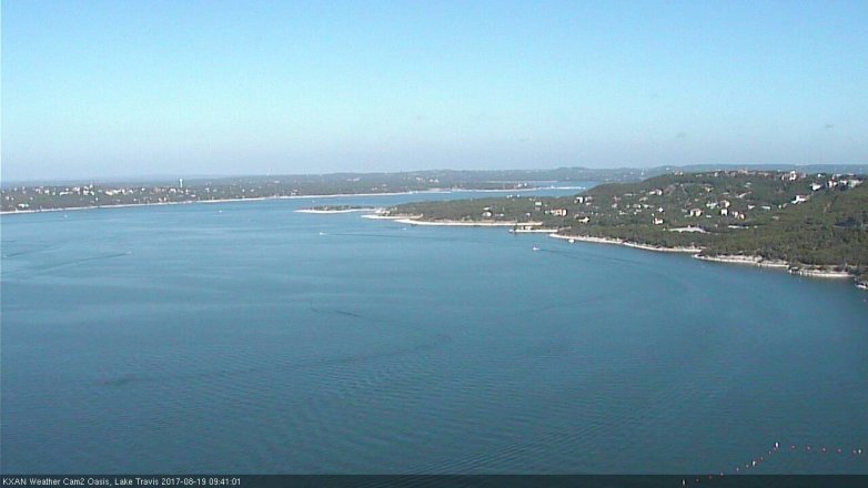 Lake Travis webcam, August 19, 2017 9:05 AM CT