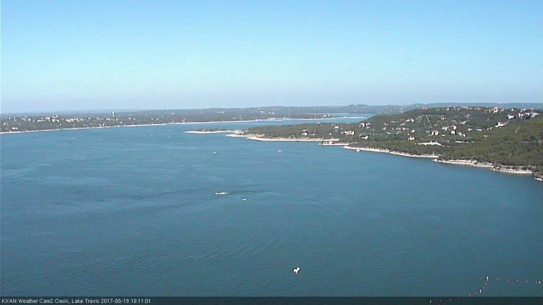 Lake Travis webcam, August 19, 2017 9:25 AM CT