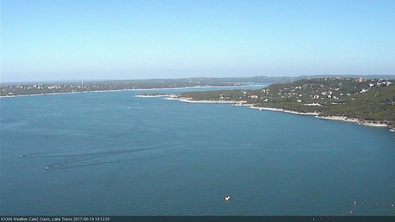 Lake Travis webcam, August 19, 2017 9:30 AM CT