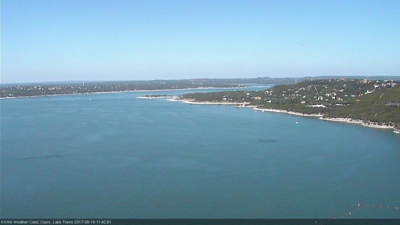 Lake Travis webcam, August 19, 2017 10:45 AM CT
