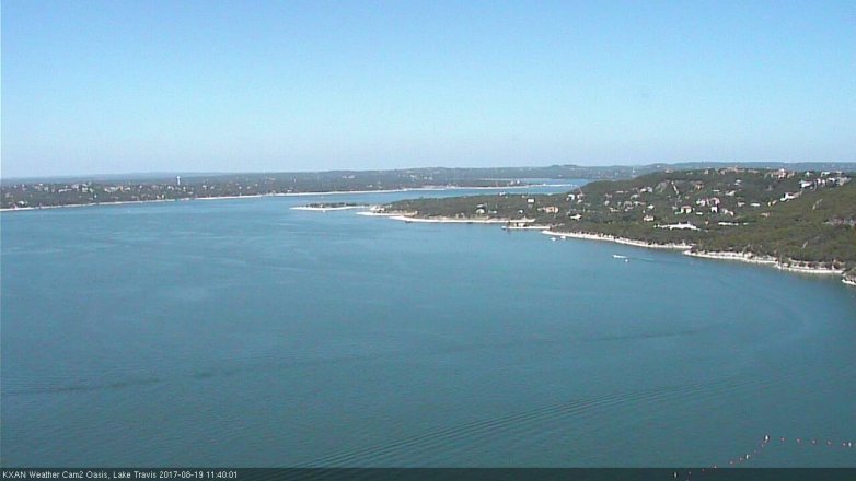 Lake Travis webcam, August 19, 2017 11:00 AM CT