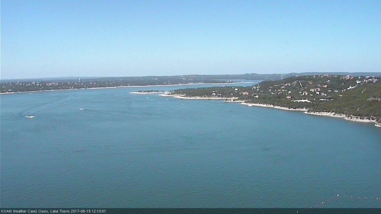 Lake Travis webcam, August 19, 2017 11:35 AM CT