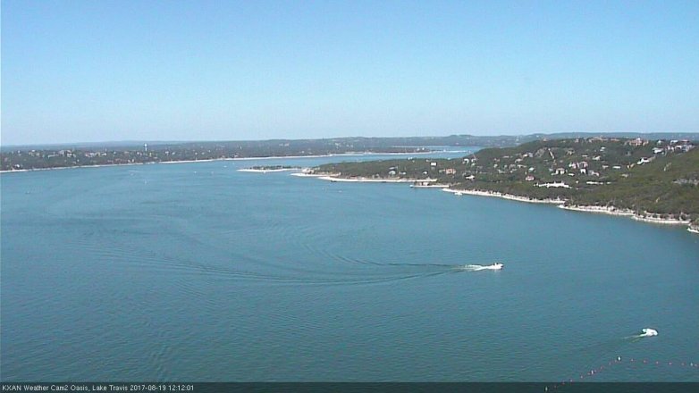 Lake Travis webcam, August 19, 2017 11:40 AM CT