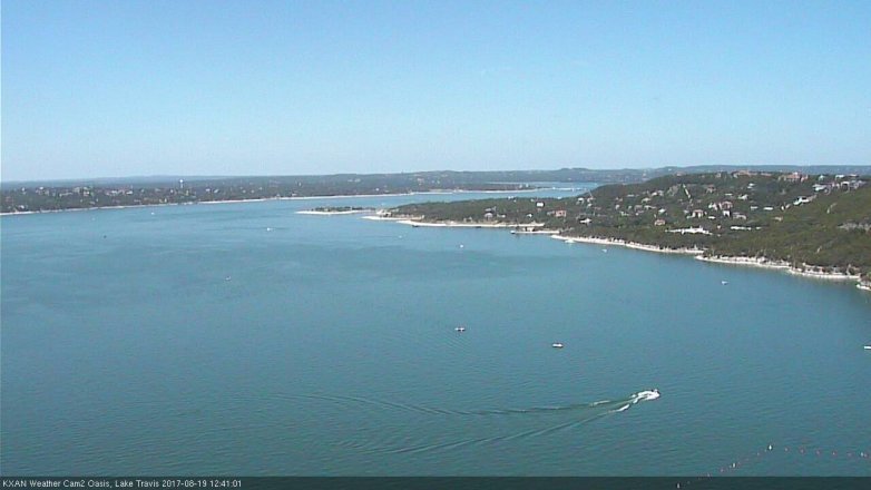 Lake Travis webcam, August 19, 2017 11:45 AM CT