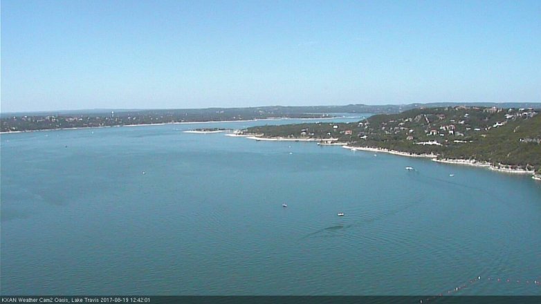 Lake Travis webcam, August 19, 2017 11:50 AM CT