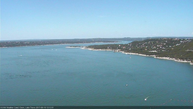 Lake Travis webcam, August 19, 2017 12:20 PM CT