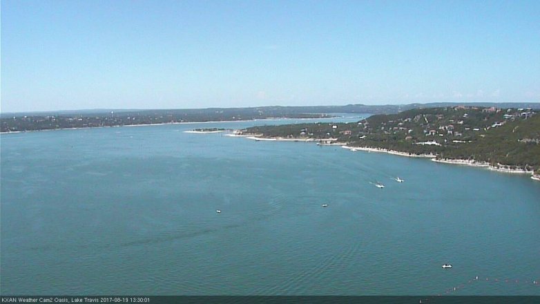 Lake Travis webcam, August 19, 2017 12:35 PM CT