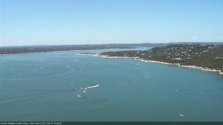 Lake Travis webcam, August 19, 2017 12:50 PM CT