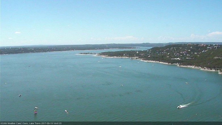 Lake Travis webcam, August 19, 2017 2:00 PM CT
