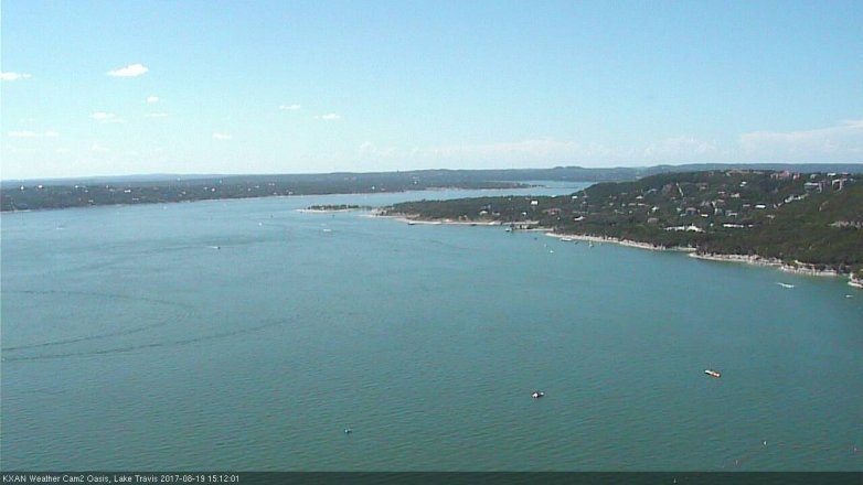 Lake Travis webcam, August 19, 2017 2:25 PM CT
