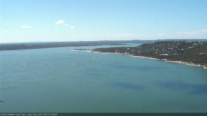 Lake Travis webcam, August 19, 2017 2:30 PM CT