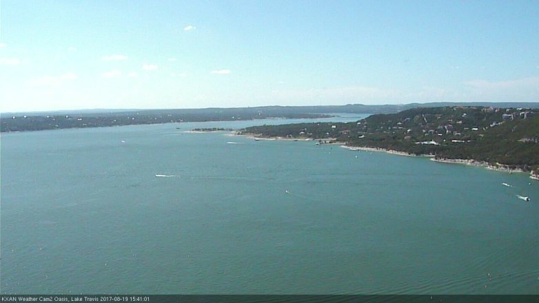 Lake Travis webcam, August 19, 2017 2:50 PM CT