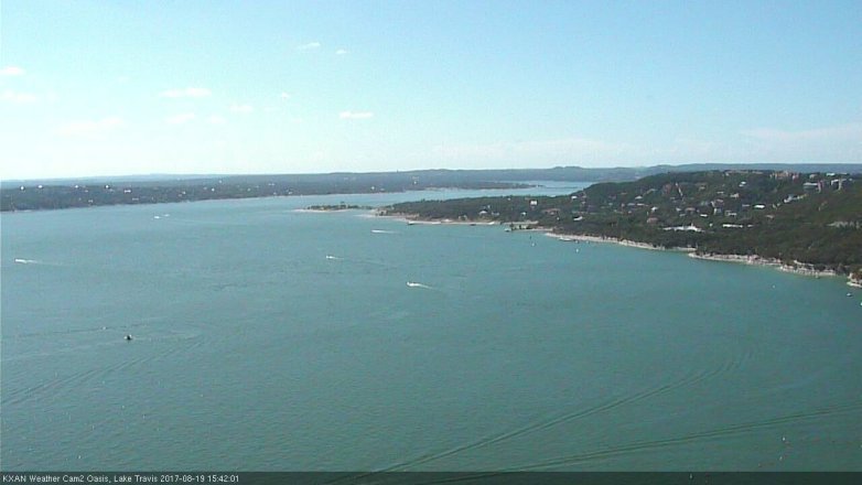 Lake Travis webcam, August 19, 2017 2:55 PM CT