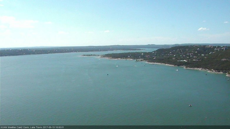 Lake Travis webcam, August 19, 2017 3:10 PM CT