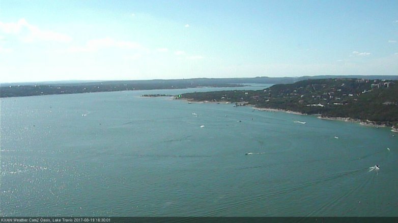 Lake Travis webcam, August 19, 2017 3:35 PM CT