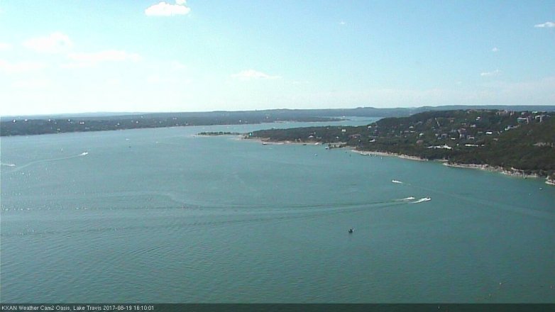 Lake Travis webcam, August 19, 2017 3:40 PM CT