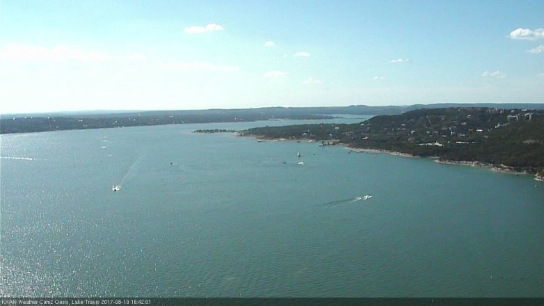 Lake Travis webcam, August 19, 2017 3:50 PM CT
