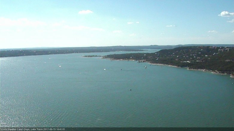 Lake Travis webcam, August 19, 2017 3:55 PM CT