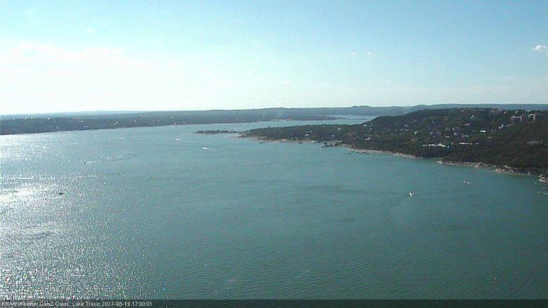Lake Travis webcam, August 19, 2017 4:05 PM CT