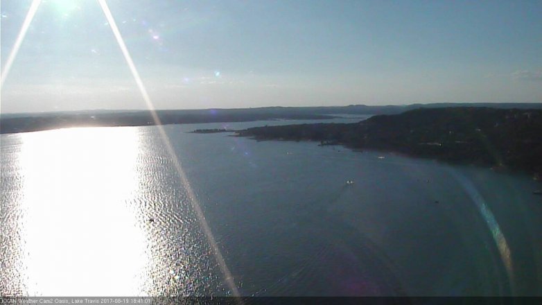 Lake Travis webcam, August 19, 2017 5:55 PM CT