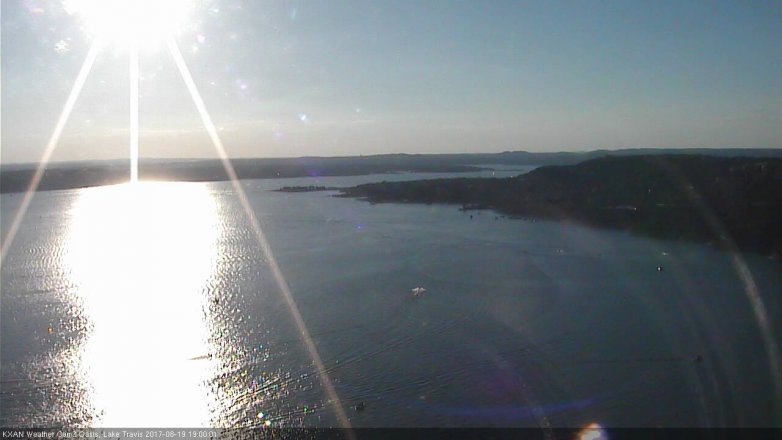 Lake Travis webcam, August 19, 2017 6:25 PM CT