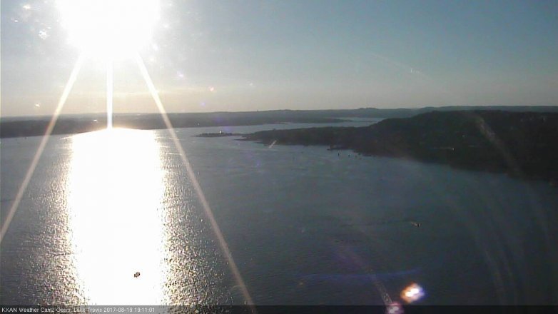 Lake Travis webcam, August 19, 2017 6:30 PM CT