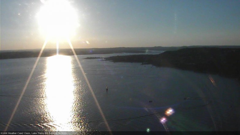 Lake Travis webcam, August 19, 2017 6:35 PM CT