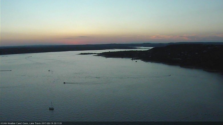Lake Travis webcam, August 19, 2017 7:15 PM CT
