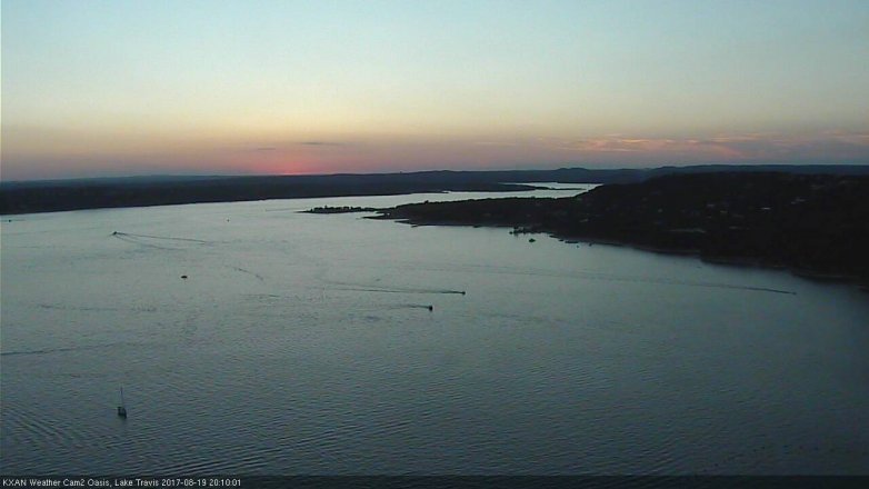 Lake Travis webcam, August 19, 2017 7:35 PM CT