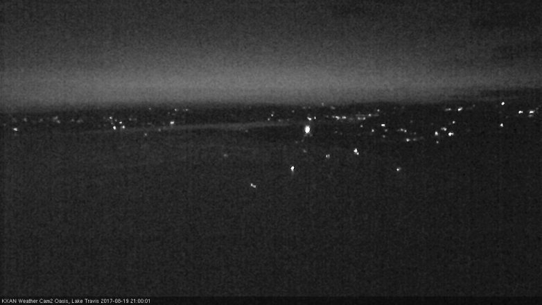 Lake Travis webcam, August 19, 2017 8:05 PM CT