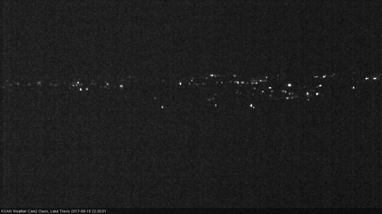 Lake Travis webcam, August 19, 2017 9:40 PM CT