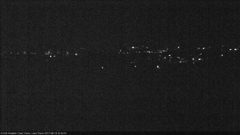 Lake Travis webcam, August 19, 2017 10:00 PM CT
