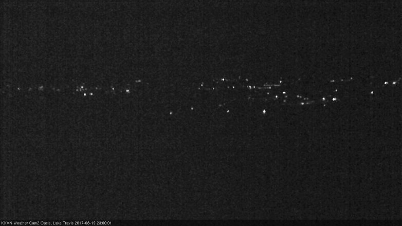 Lake Travis webcam, August 19, 2017 10:30 PM CT