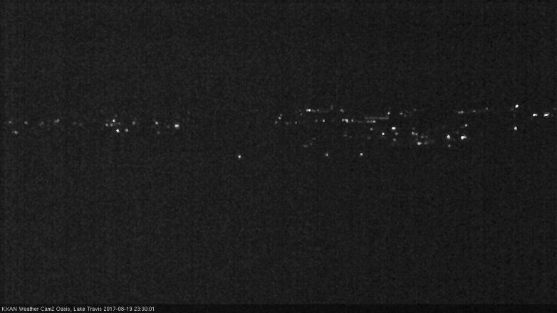 Lake Travis webcam, August 19, 2017 10:50 PM CT